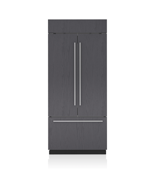 Sub-Zero Refrigerador/congelador cl&#225;sico de puerta francesa de 36&quot; con dispensador interno: Preparado para panel CL3650UFDID/O
