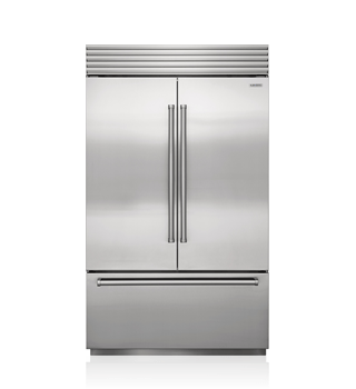 Sub-Zero Refrigerador/congelador cl&#225;sico de puerta francesa de 48&quot; con dispensador interno CL4850UFDID/S