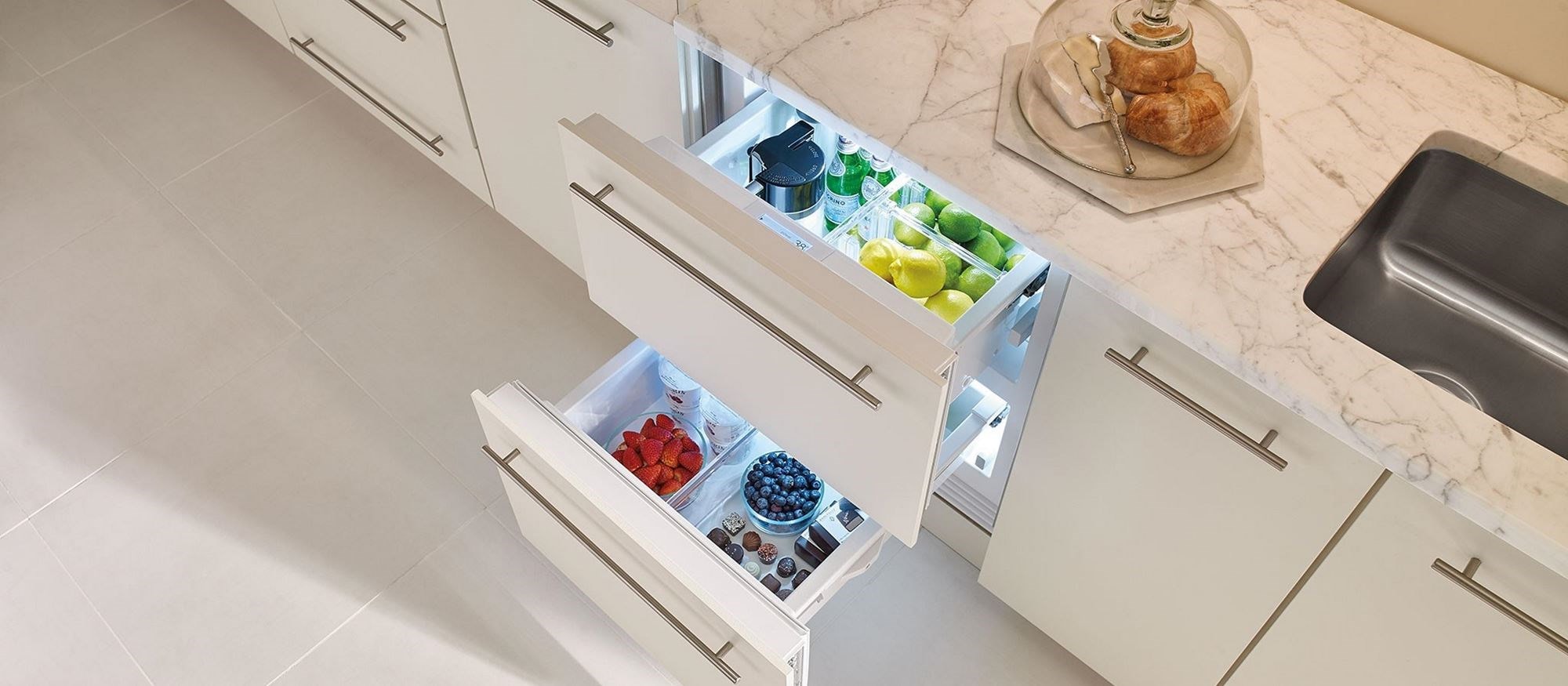 Cajones refrigerador de 24" Sub-Zero compatibles con paneles (ID-24R)