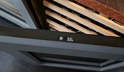 Sub-Zero 24" Designer Undercounter ADA Height Wine Storage - Panel Ready (DEU2450W/ADA) door with touchscreen panel for settings and temperature control