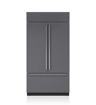 Sub-Zero Refrigerador / Congelador empotrable con puerta francesa de 42" con despachador interno - Panelable BI-42UFDID/O