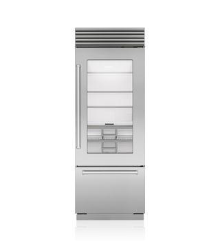 Sub-Zero Refrigerador/Congelador cl&#225;sico de 30&quot; con puerta de cristal CL3050UG/S