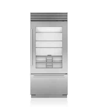 Sub-Zero Refrigerador/Congelador cl&#225;sico de 36&quot; con puerta de cristal CL3650UG/S