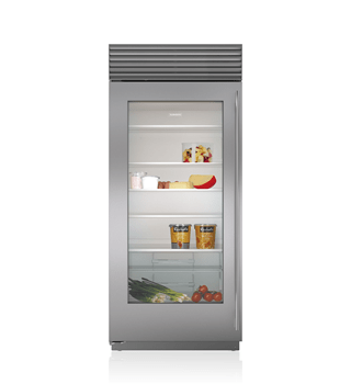 Sub-Zero Refrigerador Cl&#225;sico de 36&quot; con puerta de cristal BI-36RG/S