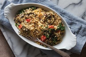 Kale and Mushroom Gratin