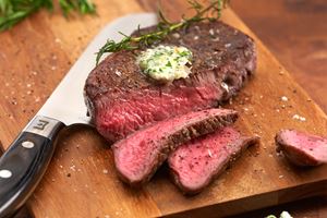 Pan-Roasted Steak with Gorgonzola-Shallot Butter