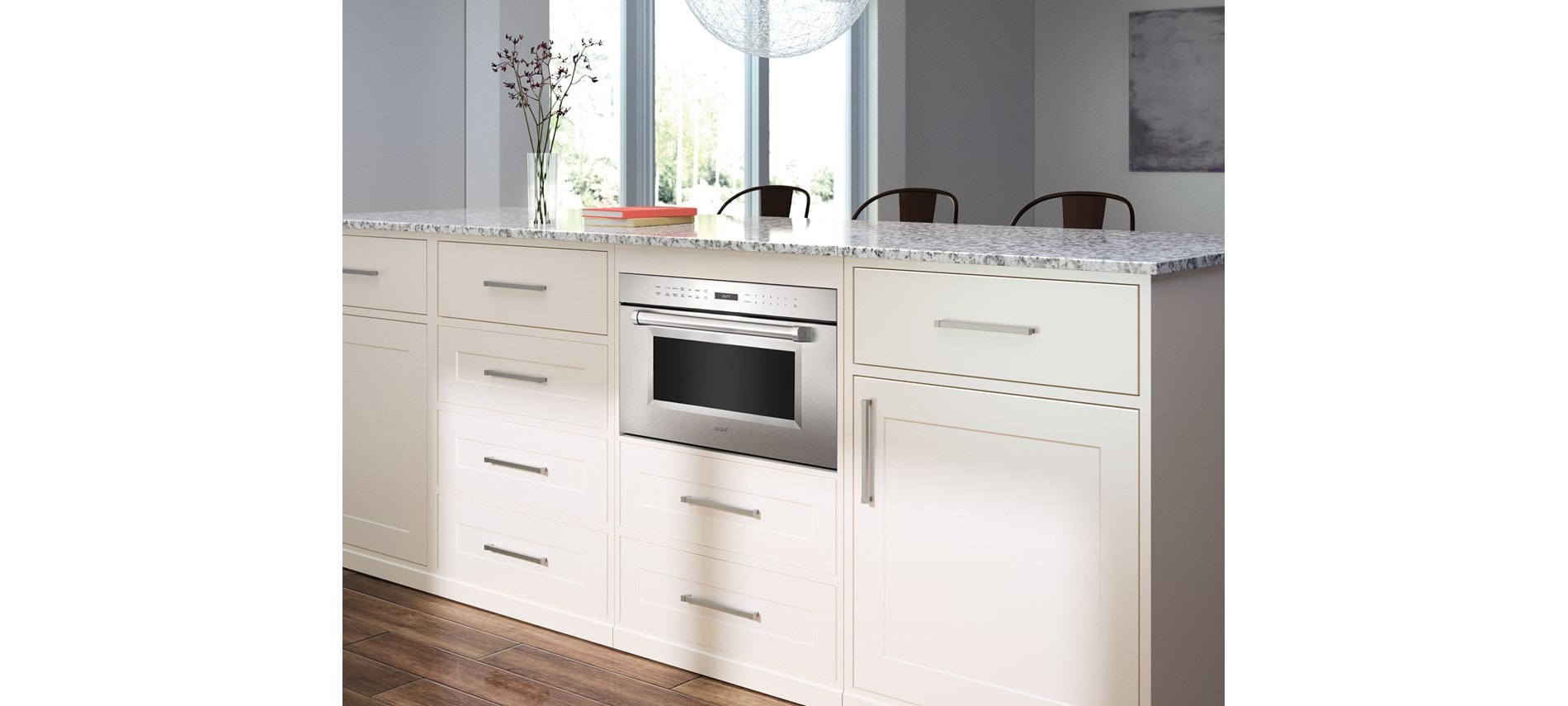 Horno de microondas con puerta abatible profesional de la serie M de 30