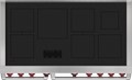 Top down view of the rangetop on the Wolf 48" Professional Induction Range - IR48751/S/P.