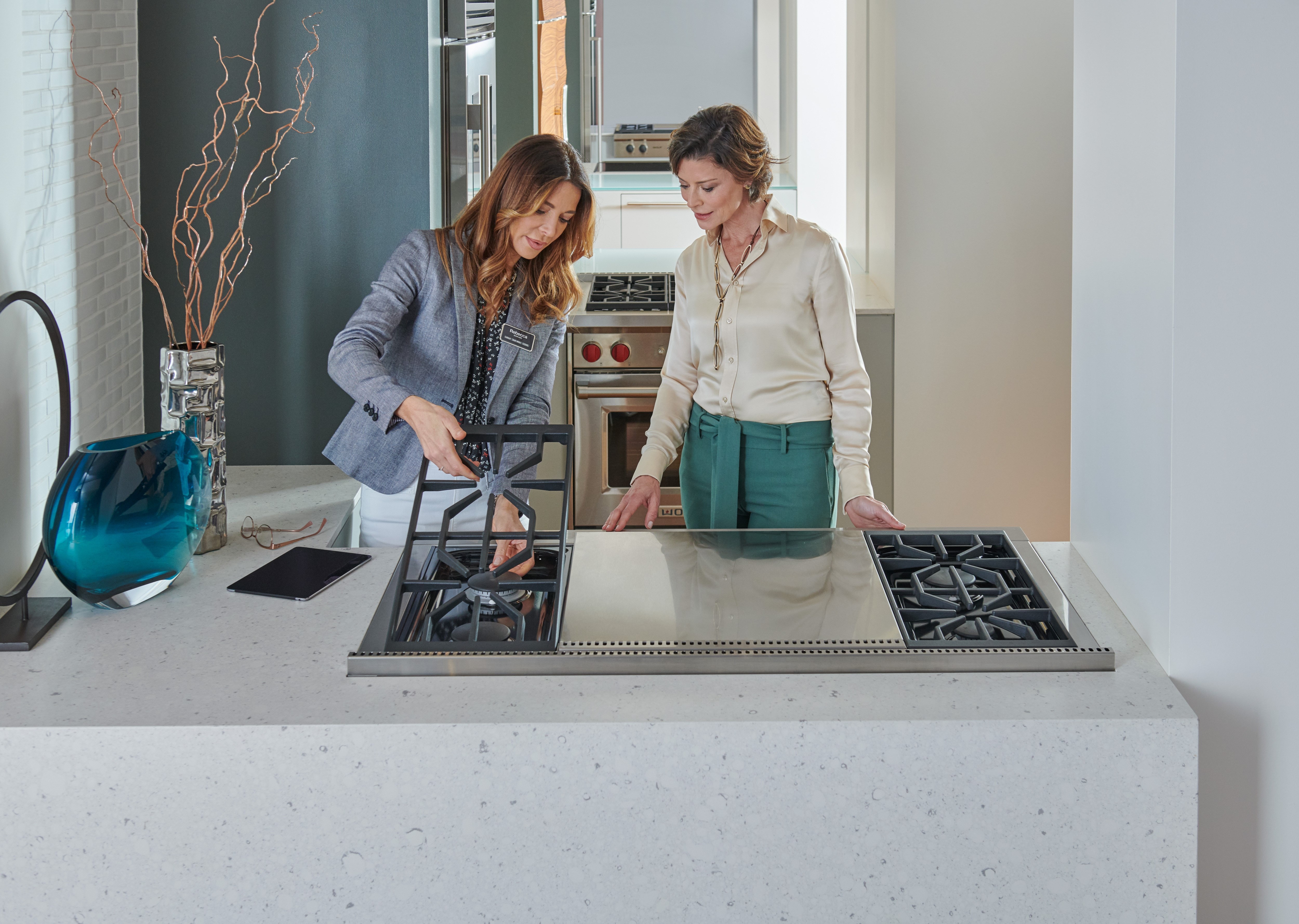 Use and care product demonstration with Chef at Sub-Zero, Wolf and Cove Showroom