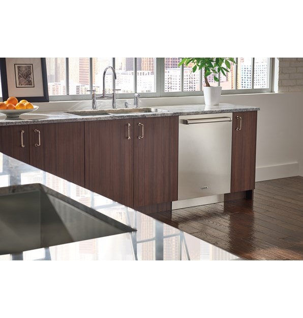 The Cove 24" Dishwasher (DW2450WS) offers a clean modern feel thanks to a panel ready design that accepts stainless panels and handles.