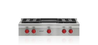 Estufa con quemadores sellados de 36” - 4 quemadores y asadora infrarroja