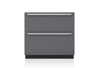 Cajones de refrigerador/congelador serie Designer de 36" con fábrica de hielo - Compatibles con panel
