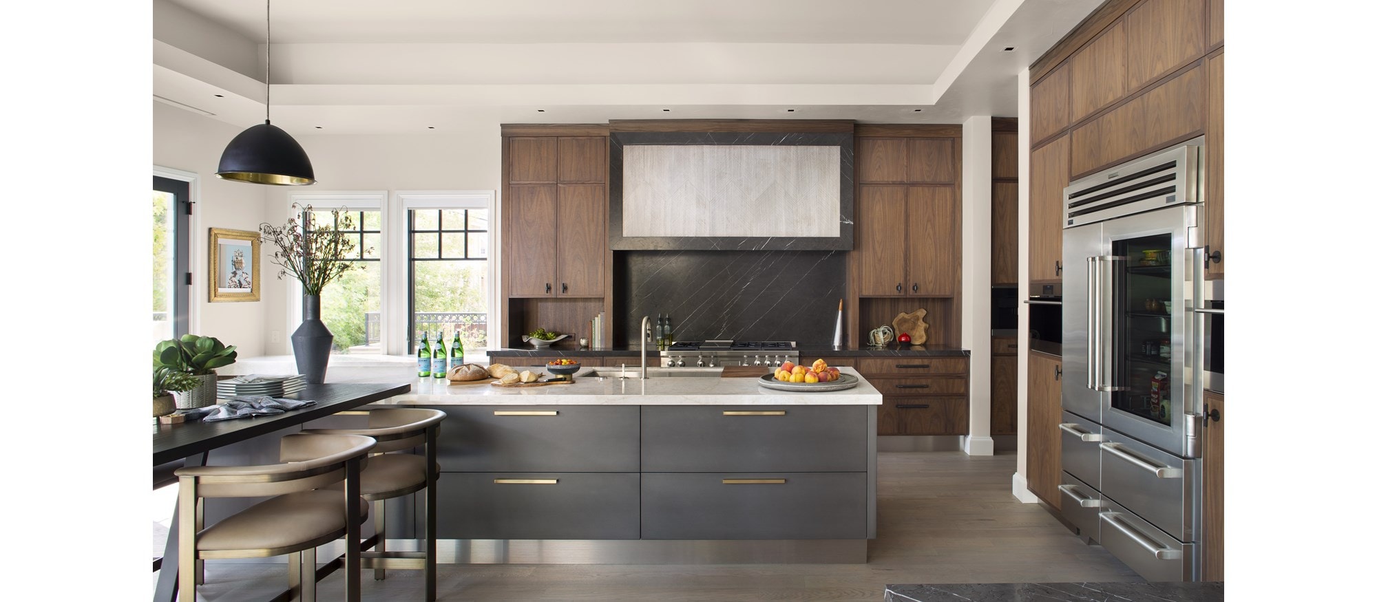 "Sub-Zero, Wolf, and Cove KDC Finalist  Baby I'm Home featuring ICBPRO4850G 48"" PRO refrigerator/Freezer with Glass Door, ID-30R 30"" Refrigerator Drawers, CSO24TE/S/TH 24"" E Series Transitional, DF48450F/S/P 48"" - 4 Burners and French Top, DF486G 48"" - 6 Burners and Infrared Griddle and ICBSPO24TE/S/TH 24"" E Series Transitional Speed Oven "