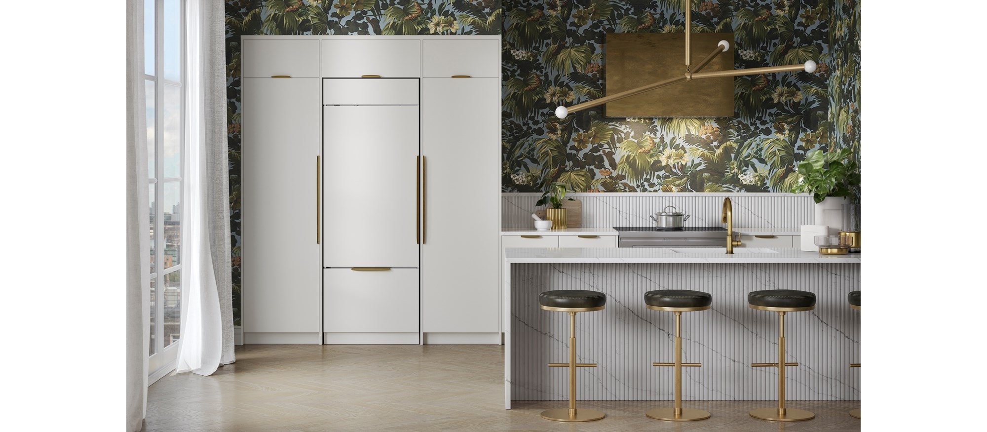 Congelador/refrigerador bajo y sobre mostrador de 30” Classic Sub-Zero compatible con paneles (CL3050U/O)