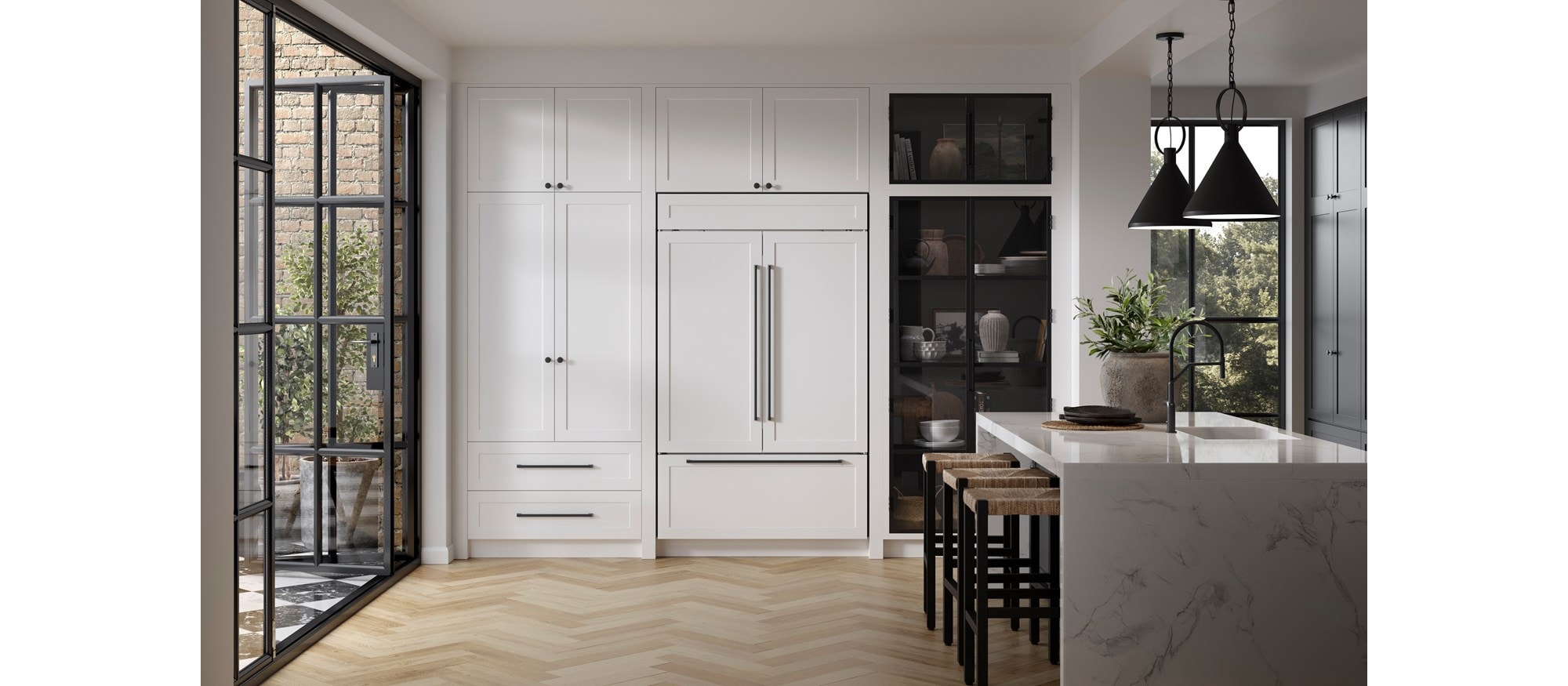 Refrigerador/congelador Classic de puerta francesa de 48" Sub-Zero compatible con paneles (CL4850UFD/O)