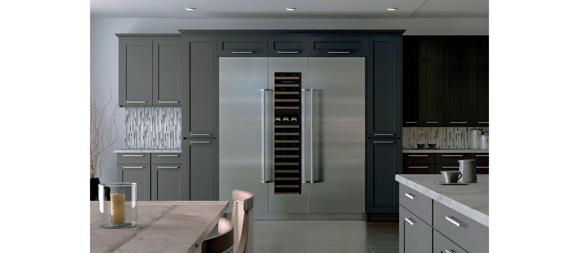 Columna refrigeradora de 30" Sub-Zero con dispensador interno (DEC3050RID)