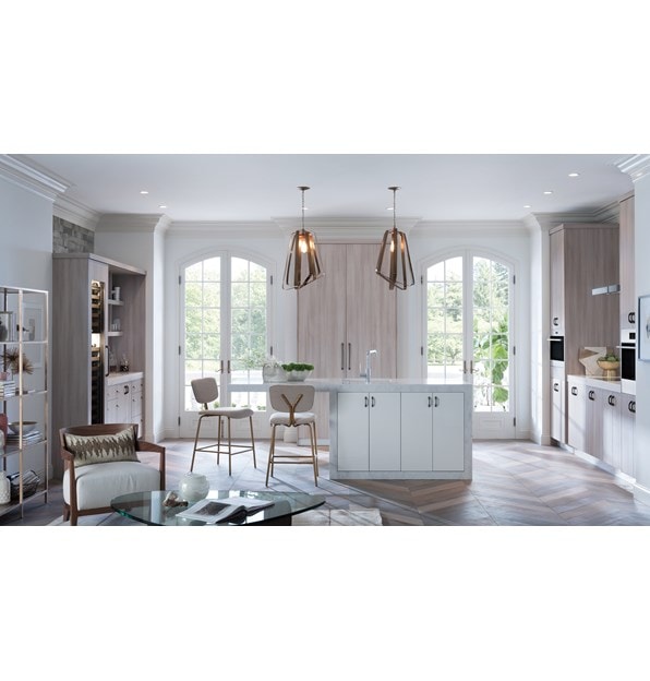 Columna congelador completo Designer de 24" Sub-Zero (IC-24FI) con conservador de vino de 24" Sub-Zero (IW-24)