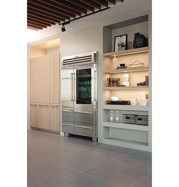 Refrigerador congelador PRO de 48" Sub-Zero con máquina de hacer hielo con puerta de vidrio (648PROG)