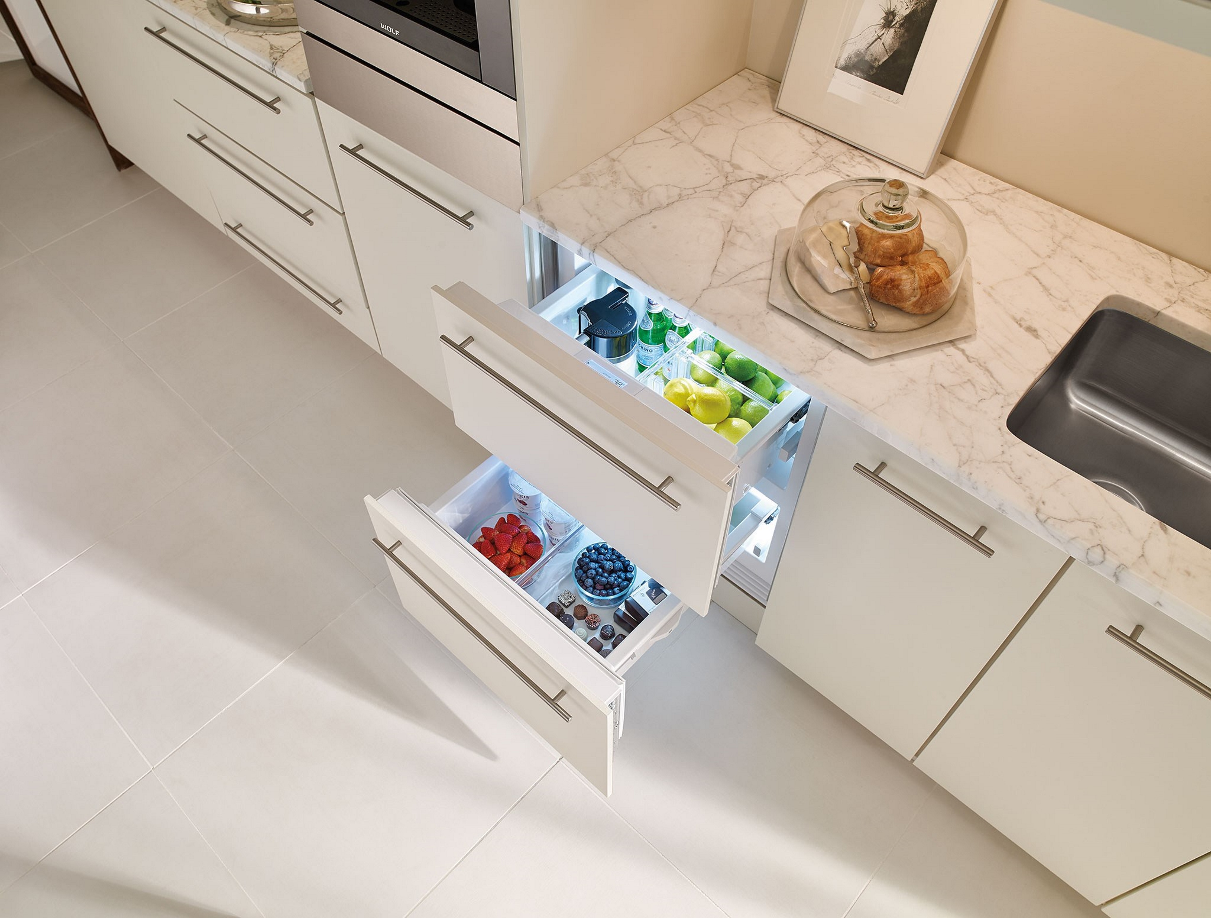 Cajones refrigerador de 24" Sub-Zero compatibles con paneles (ID-24R)