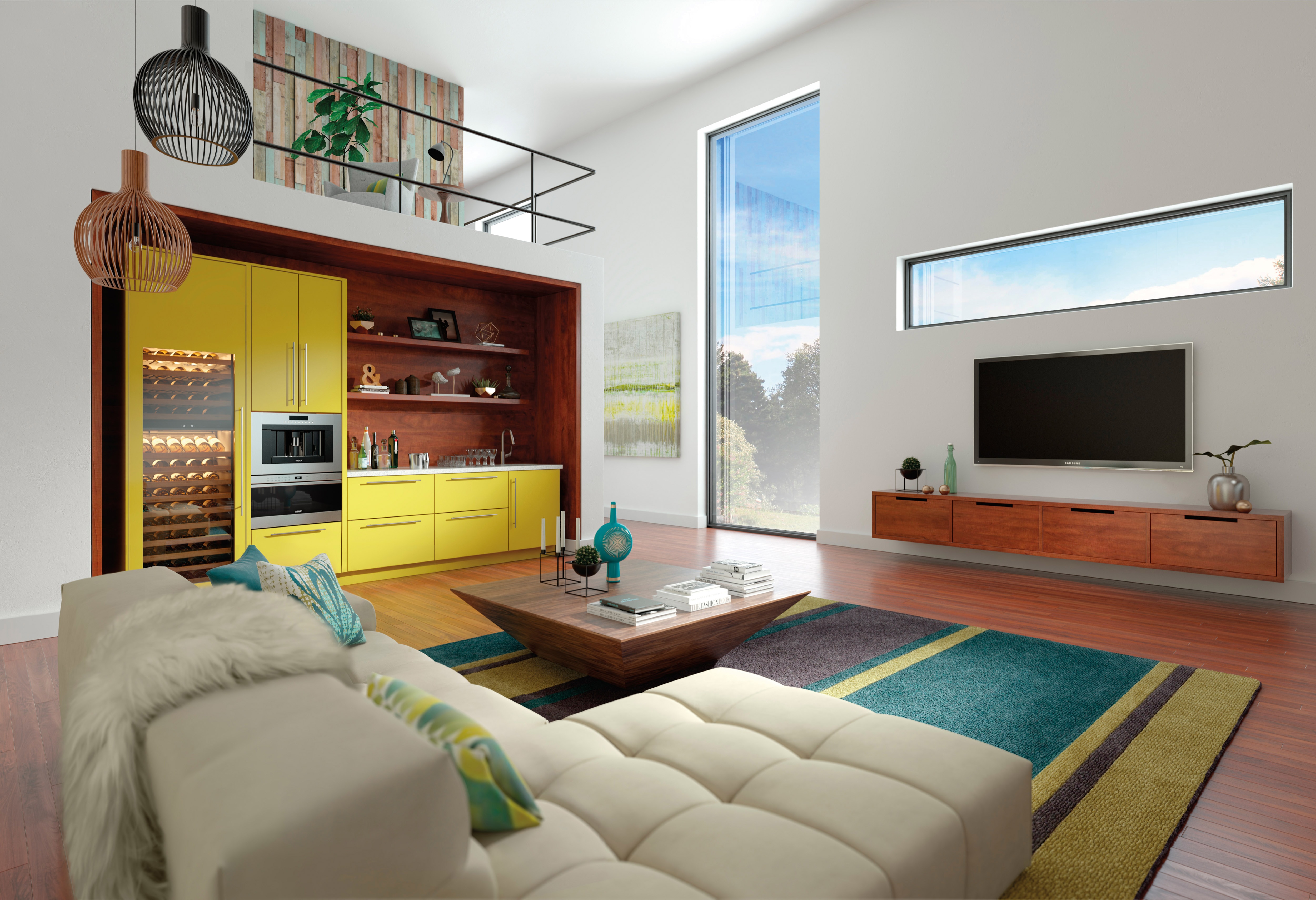 Sub-Zero 30" Designer Wine Storage - Panel Ready (IW-30) - Formerly Built-In shown with Wolf 24" Coffee System - Black (EC24/B) 