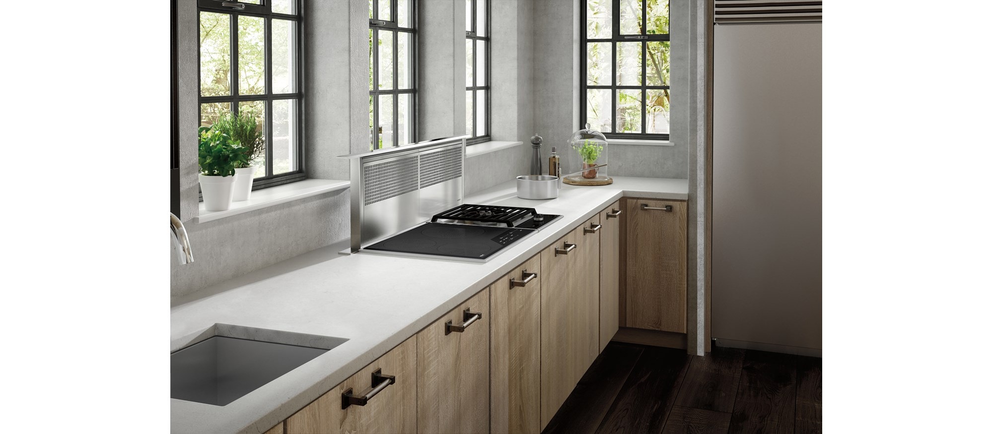 Placa de inducción con marco transicional de 24" Wolf (CI243TF/S)