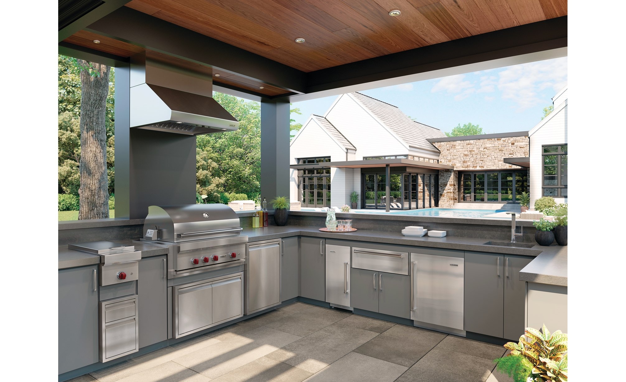 Parrilla de gas para exteriores de 36" Wolf