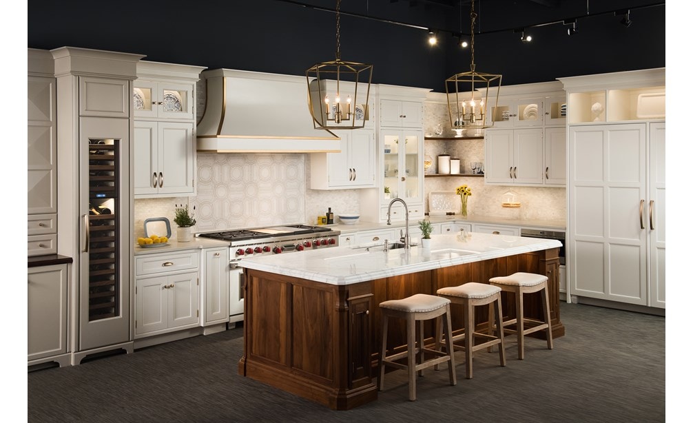 The Wolf 60" Dual Fuel Range 6 Burner Infrared Charbroiler Griddle (DF606CG) shown with Wolf 30" Transitional Drawer Microwave (MD30TE/S)