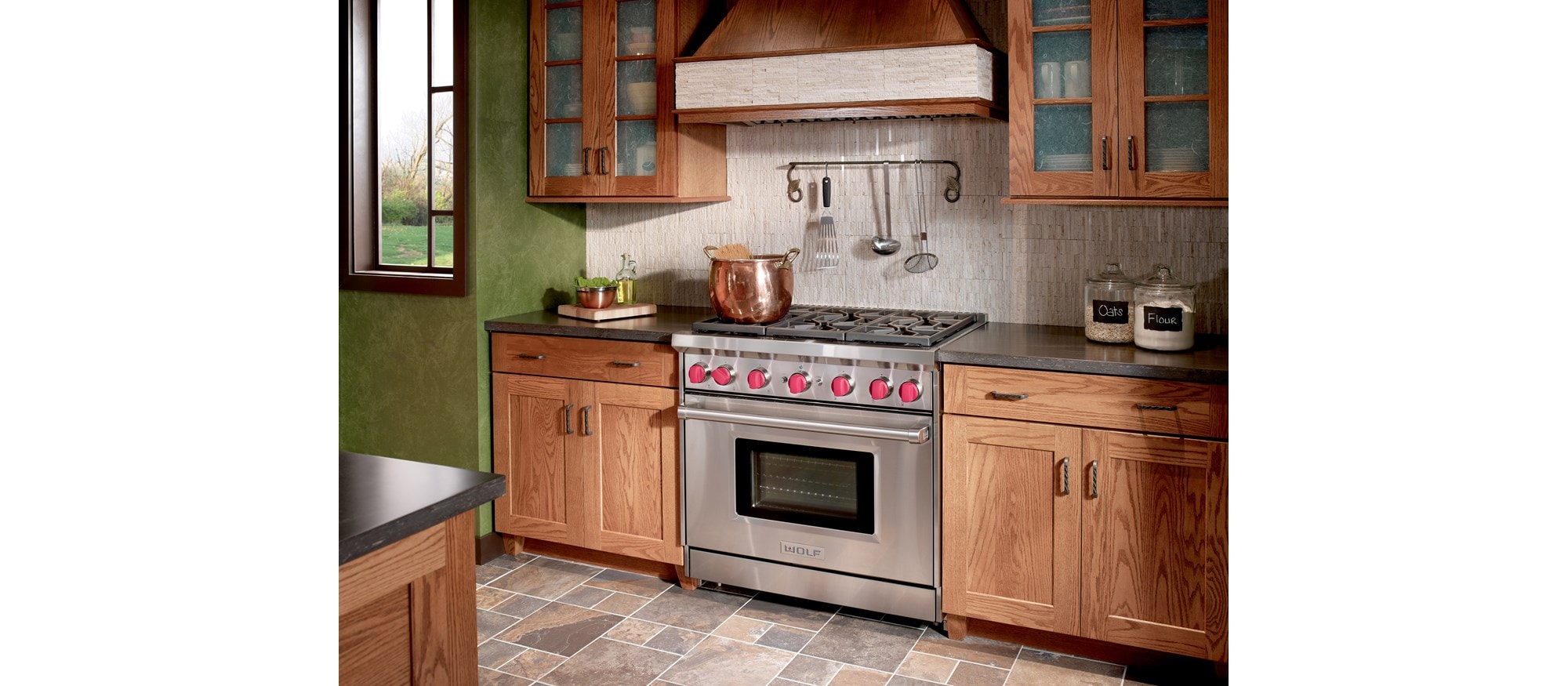 Estufa de gas de 36" - 6 quedamores (GR366) Estufa Wolf