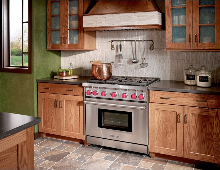 Estufa de gas de 36" - 6 quedamores (GR366) Estufa Wolf