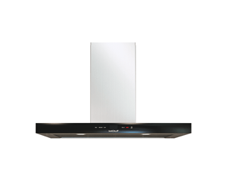 Wolf Campana extractora de placa de cocción de pared de 36" - Negro VW36B