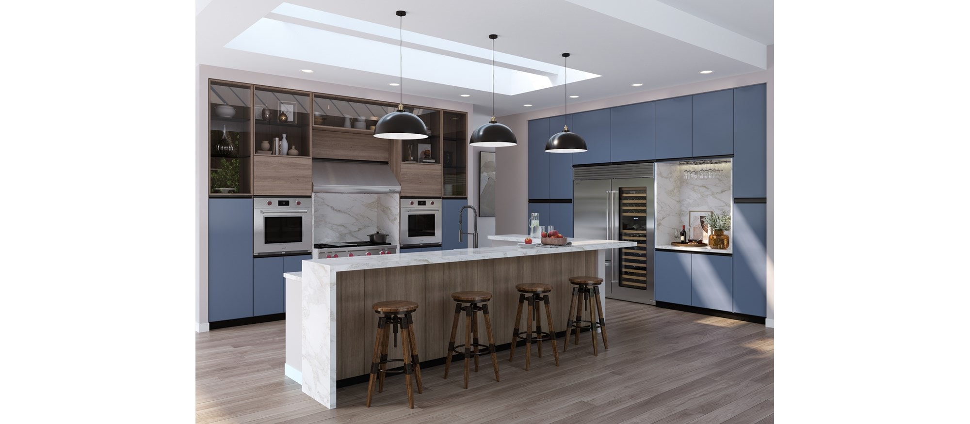 Congelador/refrigerador bajo y sobre mostrador de 30” Classic Sub-Zero con dispensador interno (CL3050UID/S)