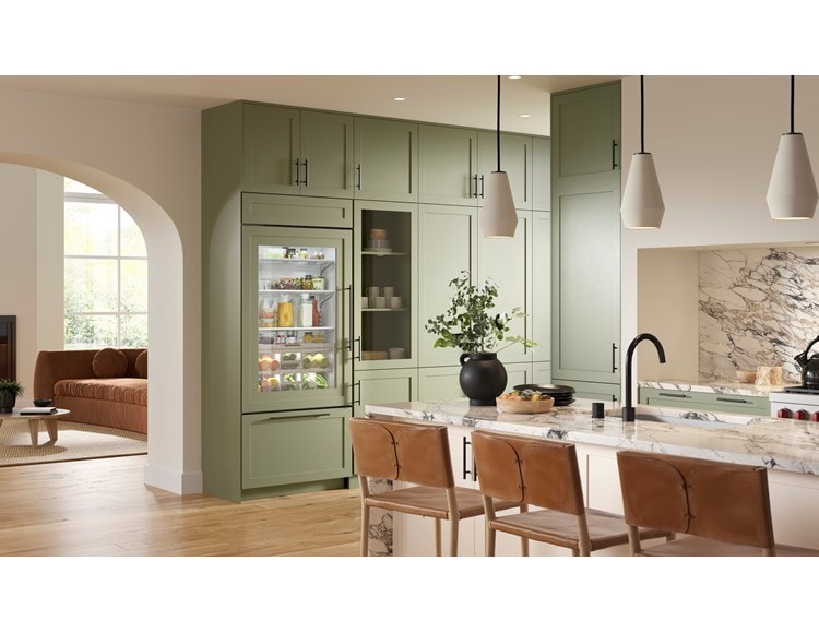 Refrigerador/congelador Classic de 36" Sub-Zero bajo y sobre mostrador con puerta de vidrio compatible con paneles (CL3650UG/O)