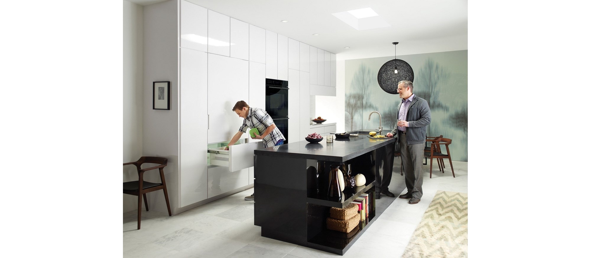 Sub-Zero 36" Designer Over and Under Refrigerator Freezer Internal Dispenser Ice Maker (IT-36CIID) with Wolf 30" Contemporary Induction Cooktop (CI304C/B)