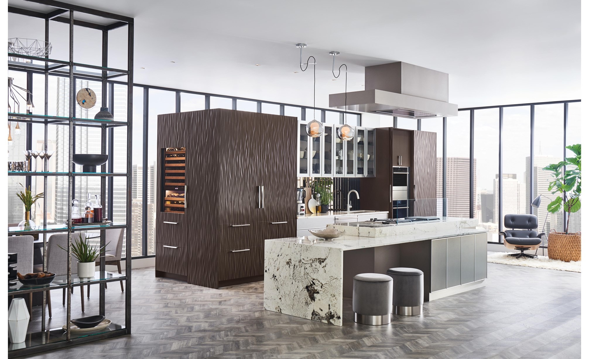 Refrigerador con dispensador interno de 30" de alto Sub-Zero (DET3050RID)