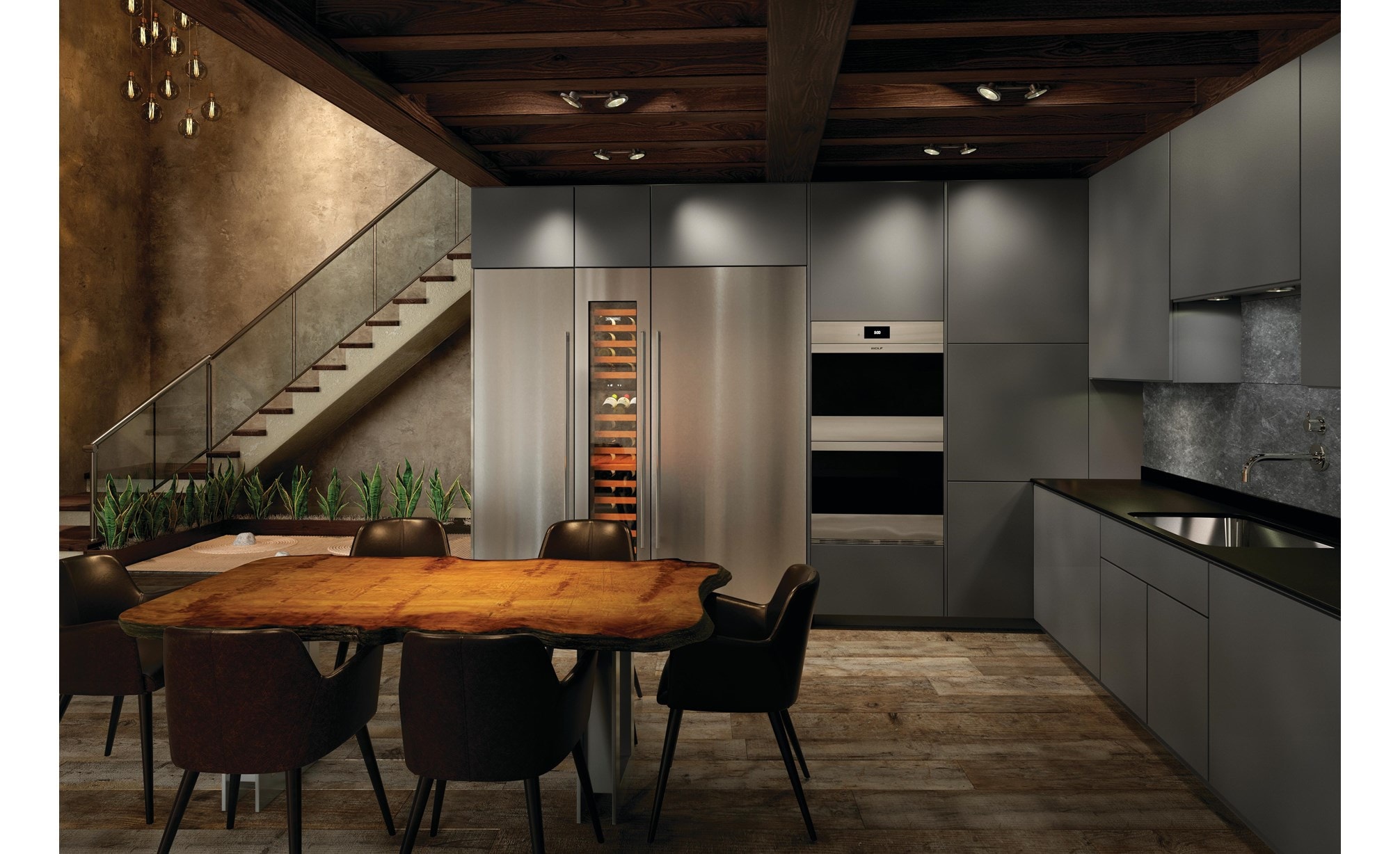 Columna congelador Designer con fabricador de hielo de 24" Sub-Zero compatible con paneles (IC-24FI) Columna refrigeradora Desginer con dispensador interno compatible con paneles (IC-36RID)