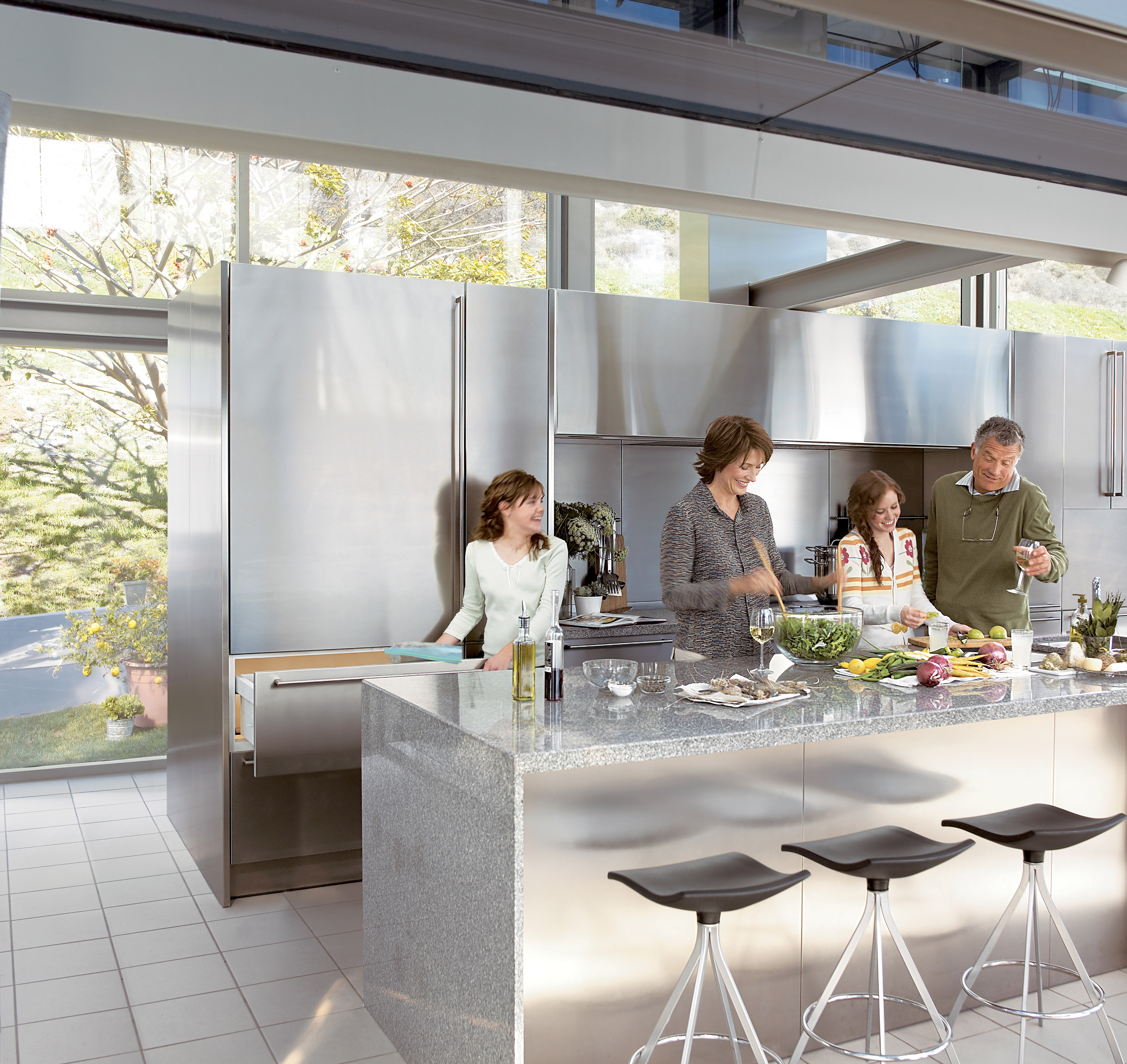 Sub-Zero 36" Designer Over Under Refrigerator Freezer Ice Maker Panel Ready (IT-36CI) - Formerly Integrated