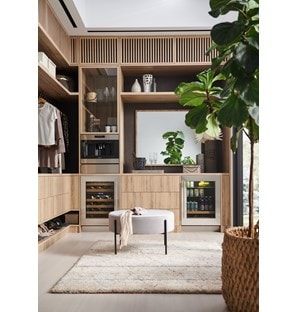 Conservador de vino con paneles de acero inoxidable bajo mostrador Sub-Zero Designer de 24"(DEU2450W)