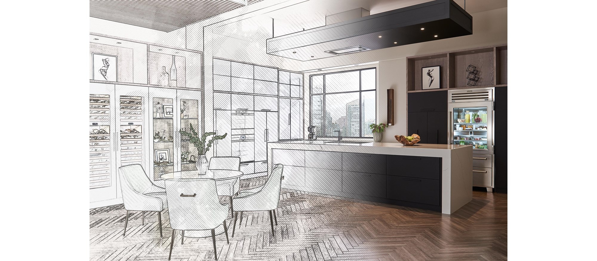 Disfrute de la eficacia de una especificación precisa de Reveal Cabinetry sin complicaciones con nuestra intuitiva herramienta de configuración de productos, pionera en el sector.