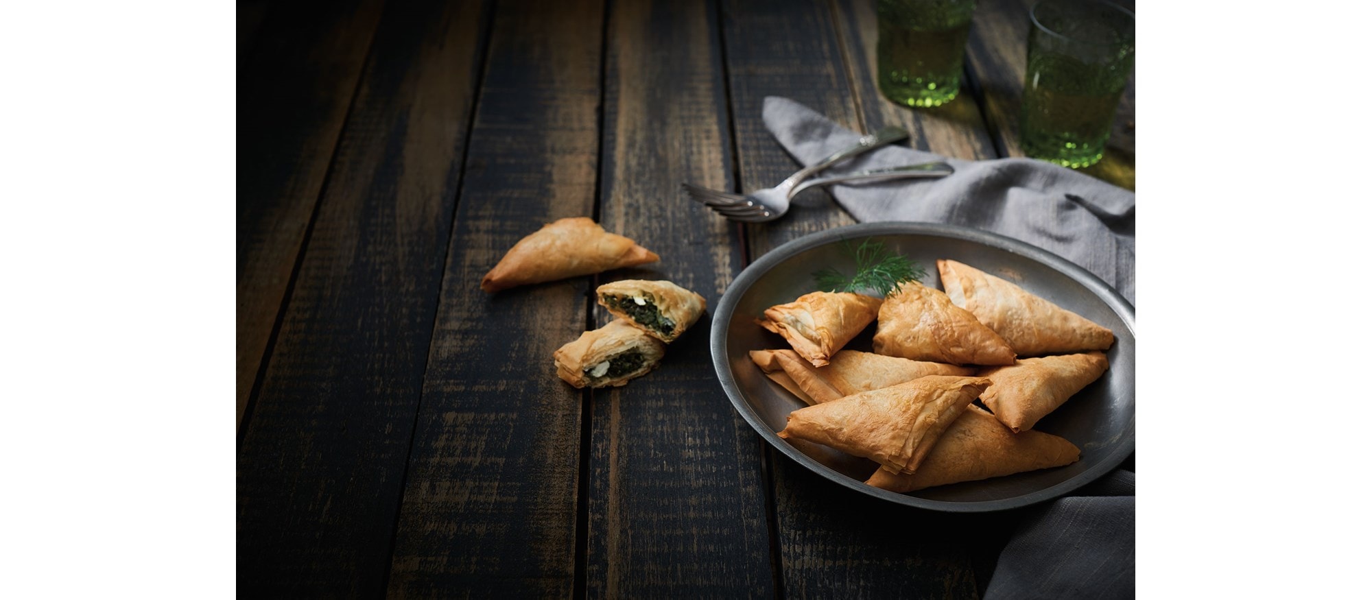 Hojaldres de Spanakopita (Horno a vapor de convección)