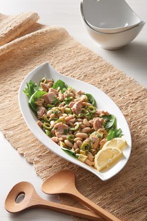 Poached Tuna and White Bean Salad
