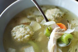 Homemade Chicken Soup with Matzo Parsley Dumplings