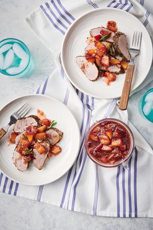 Pork Tenderloin with Plum Chutney