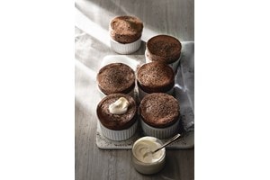 Receta de soufflé de chocolate con horno de vapor con convección