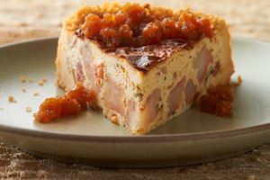 Rock Shrimp Cheesecake with Three Pepper Jam