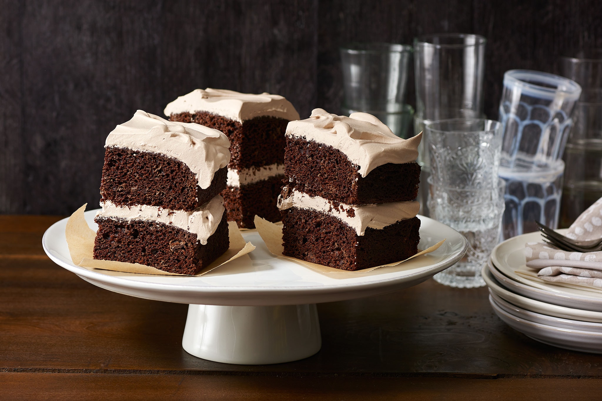 Chocolate Cake with Cocoa Buttercream Frosting