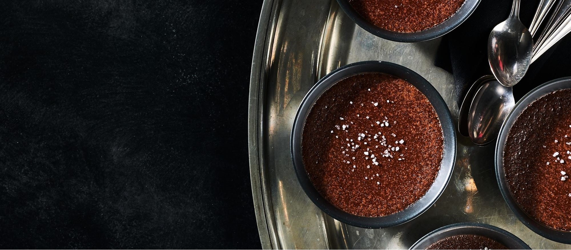 Easy and delicious Chocolate Pot de Crème recipe using the Bake mode setting of your Wolf Oven