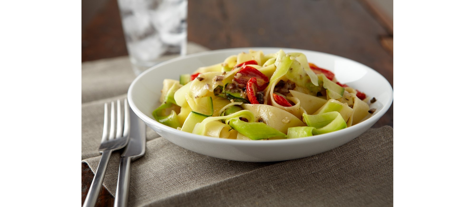 Pasta pappardelle de calabaza asada