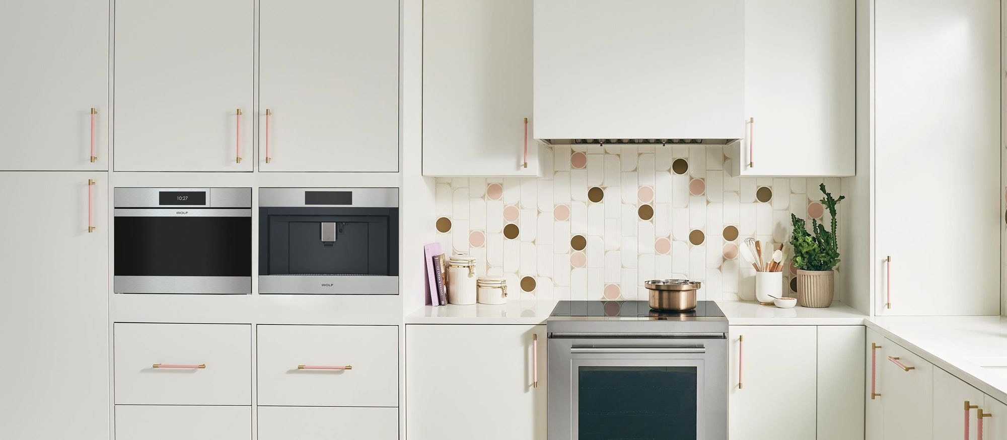 Coffee Systems, Cup Warming Drawer, Drop Down Door Microwave
