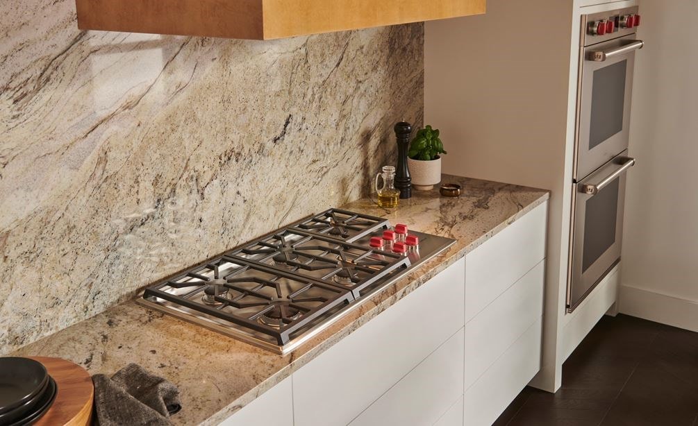 36-inch Pro gas cooktop and double M series ovens