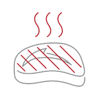 La zona de cocción por infrarrojos